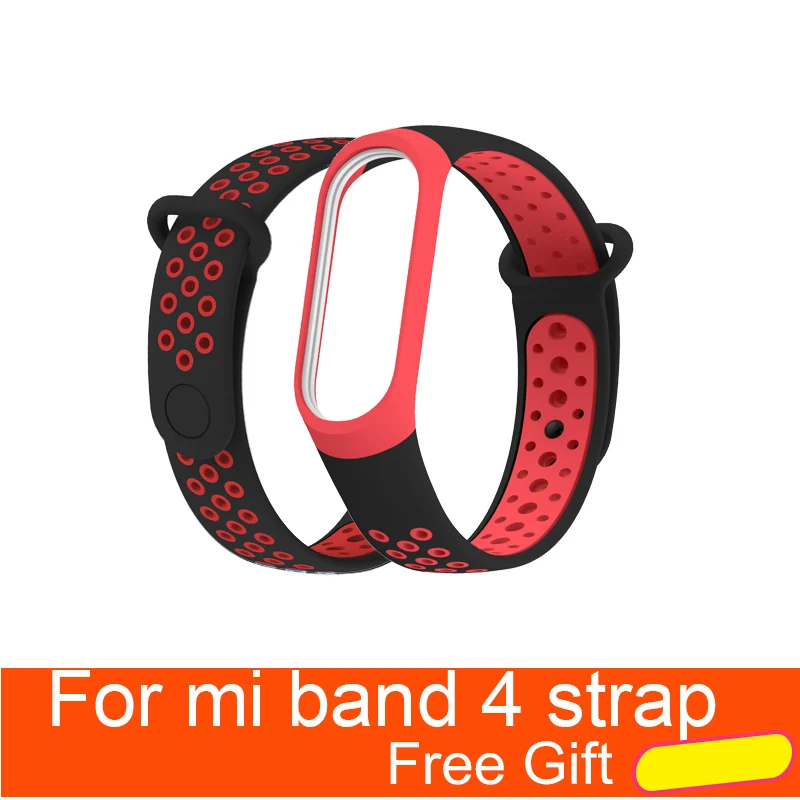 Спортивный ремешок для xiaomi Mi Band 4 Цветной силиконовый браслет Xiaomi mi band смарт