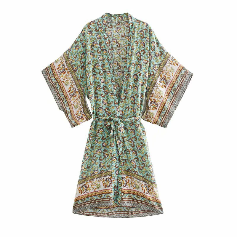 TEELYNN кимоно с длинным рукавом длинные блузки рубашки для женщин халат 2020 бохо