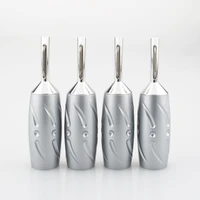 4xviborg vb402r pure copper rhodium plated banana connector pure copper hi end banana plug for speaker cable