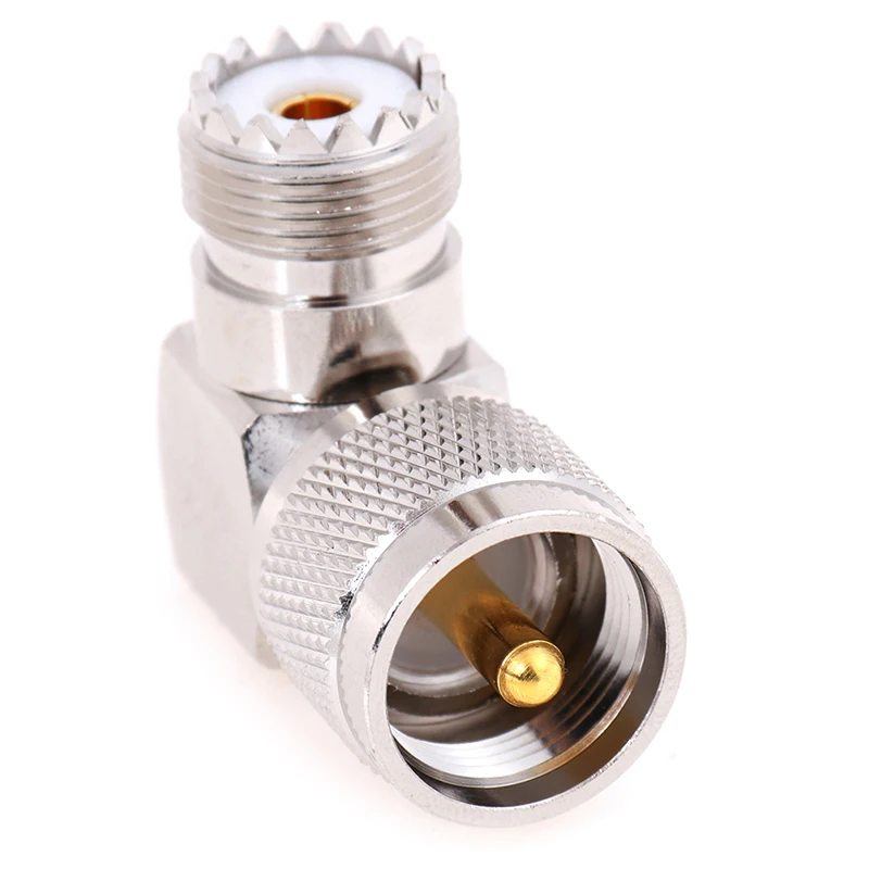 1pc UHF SO-239 Female To PL-259 Male Right Angle 90 Degree RF Connector High Quality | Обустройство дома