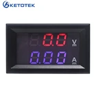 Автомобильный амперметр, вольтметр-амперметр, постоянный ток 0-100 в, 10 А, 50 А, 100 А, красный синий светодиодный дисплей