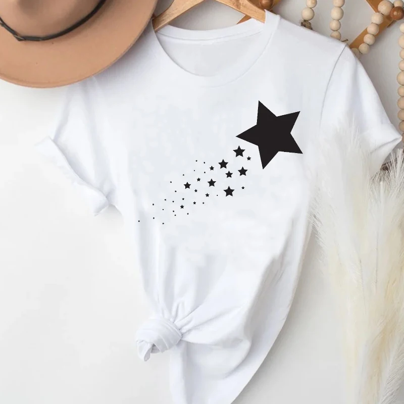 

T-shirts for Women Short Sleeve Funny Cute Trend Cartoon Spring Summer Clothes Graphic Tshirt Top Lady Print Female Tee T-Shirt