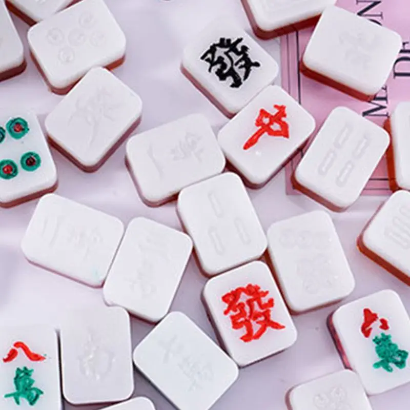 

DIY Crystal Epoxy Mould High Mirror Creative Mahjong Shape Silicone Mold