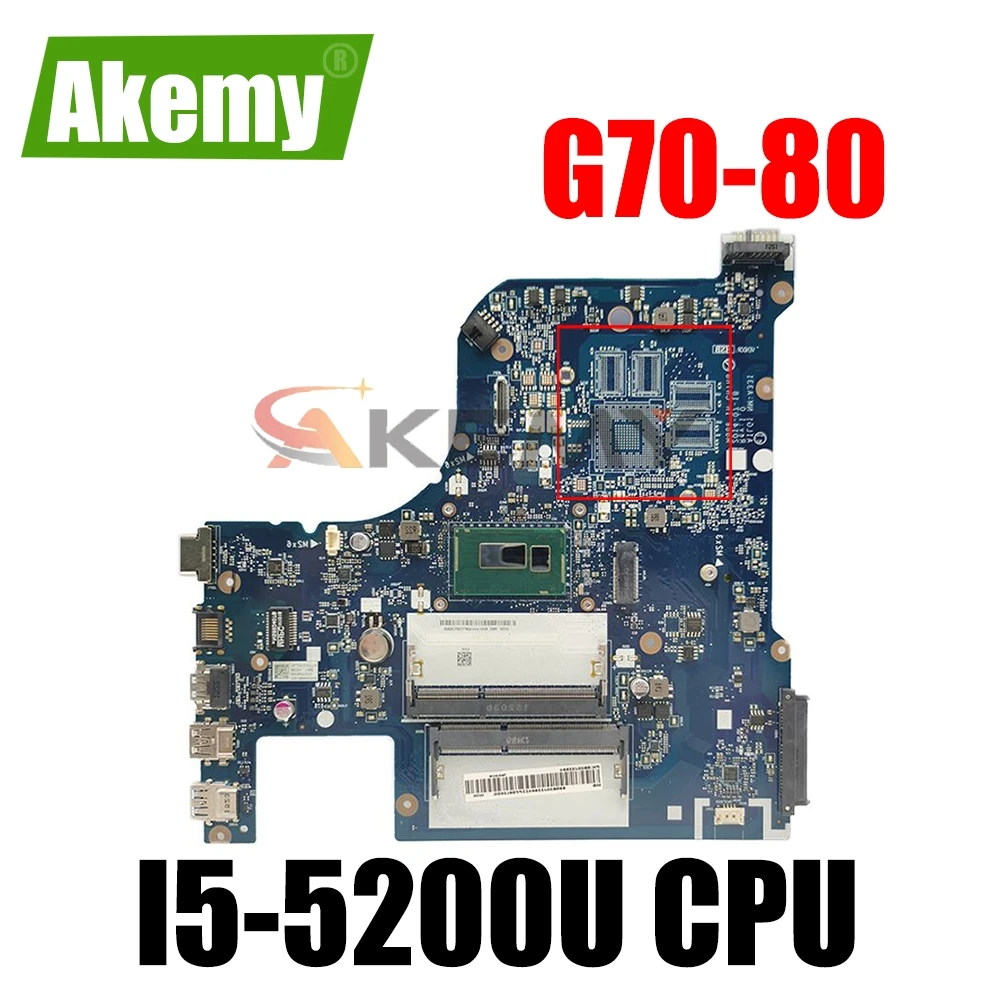 

NM-A331 Laptop motherboard for Lenovo G70-80 original mainboard I5-5200U