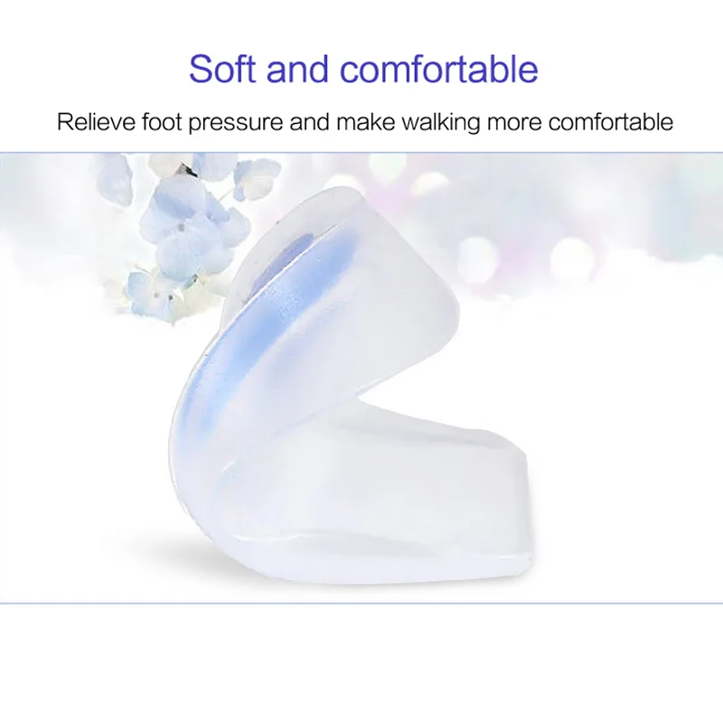 1Pair Silicone Gel Heel half Cushion Insoles Soles Relieve Foot Pain Protectors U-Shaped High Pads for Women | Обувь