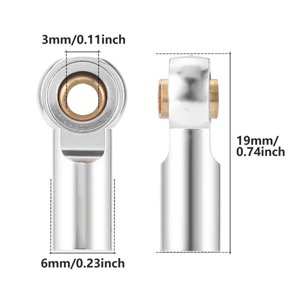 

10Pcs M3 Metal Link Tie Rod End Ball Joint For 1/10 RC Car Crawler AXIAL D90 D110 RC Cars Spare Parts Car DIY