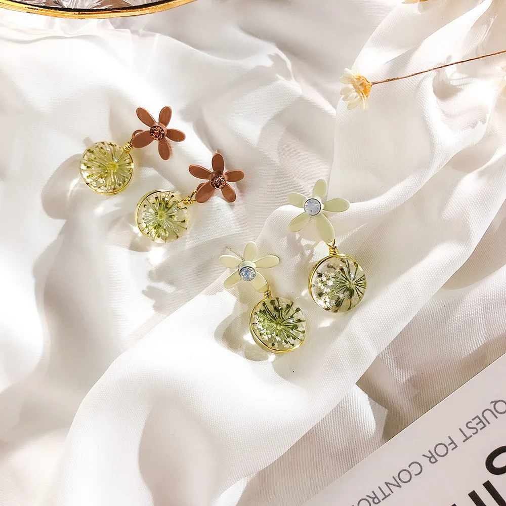 2019 Simple New Crystal Water Drop plant Women earrings Sweet personality fashion elegant flower | Украшения и аксессуары