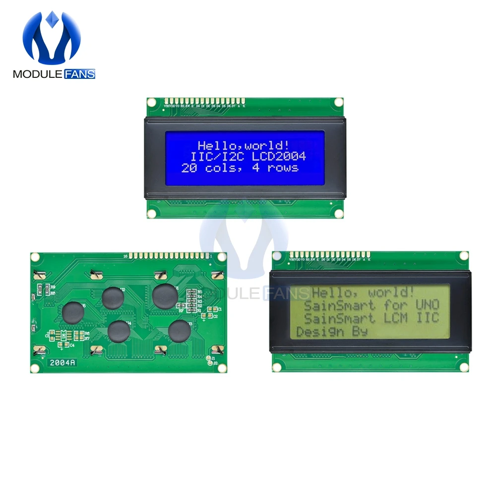 

Blue Yellow Green Backlight LCD Module Display Monitor LCD2004 2004 20*4 20X4 DC 3.3V/5V Character Screen Board