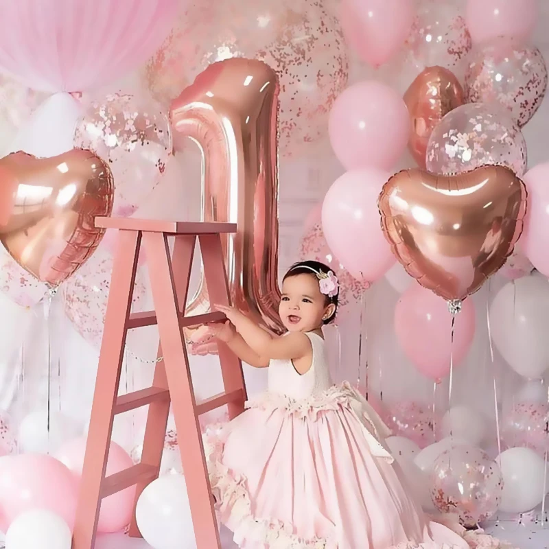 40 дюймов гигантские надувные воздушные шарики розового цвета: золотистый