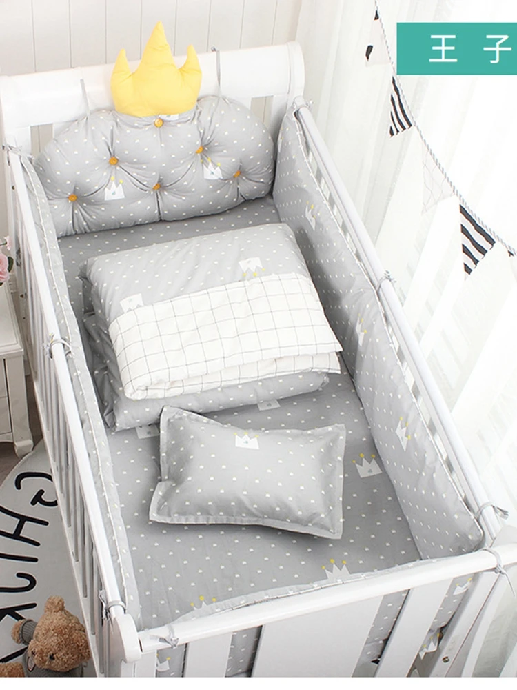 Bumpers Bedding Baby ,Washable & Soft Baby Crib Padding for Boys 52x28