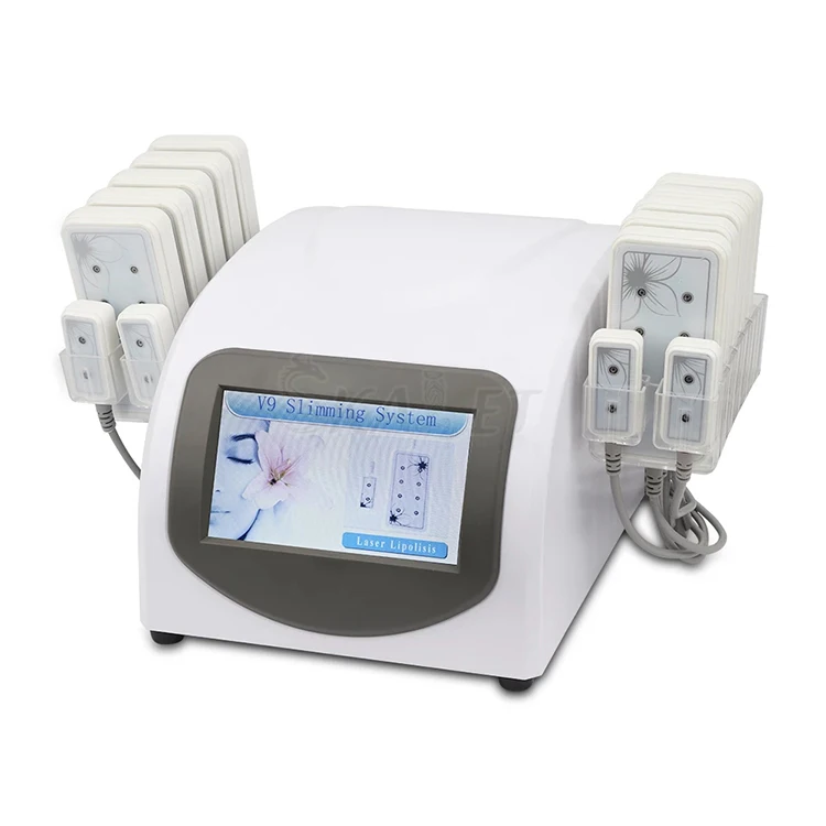 

High Quality 14 Laser Pads 650nm Diode Lipo Cellulite Removal Fat Burning Weight Reduction Body Slimming Machine