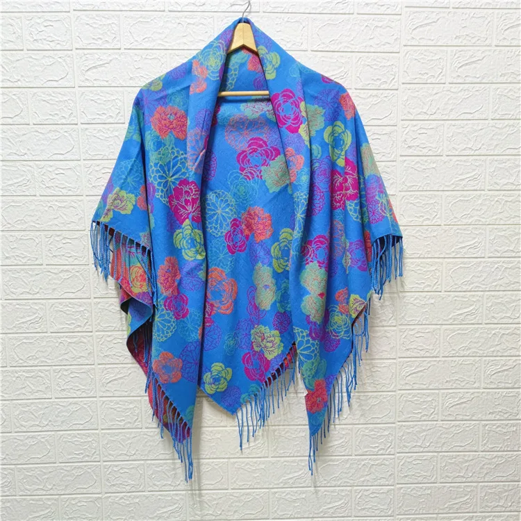 

Ethnic Style Square Women Scarf Cashmere Material Neckerchief Keep Warm Women Muffler Foulard Cheveux
