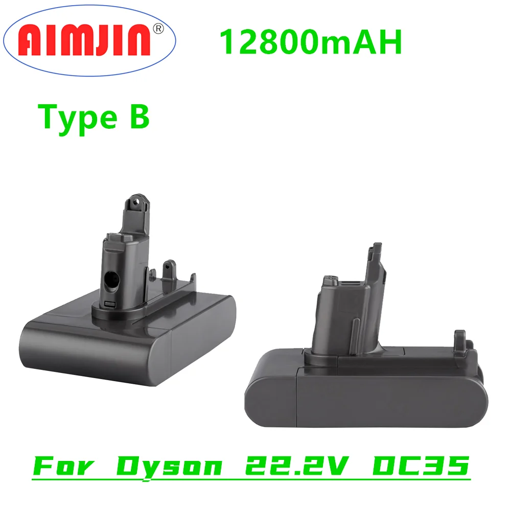 

Latest Upgrade (Type B) 22.2V 12800mAh Li-ion Vacuum Battery for Dyson DC35, DC45 DC31, DC34, DC44, DC31 Animal, DC35 Animal