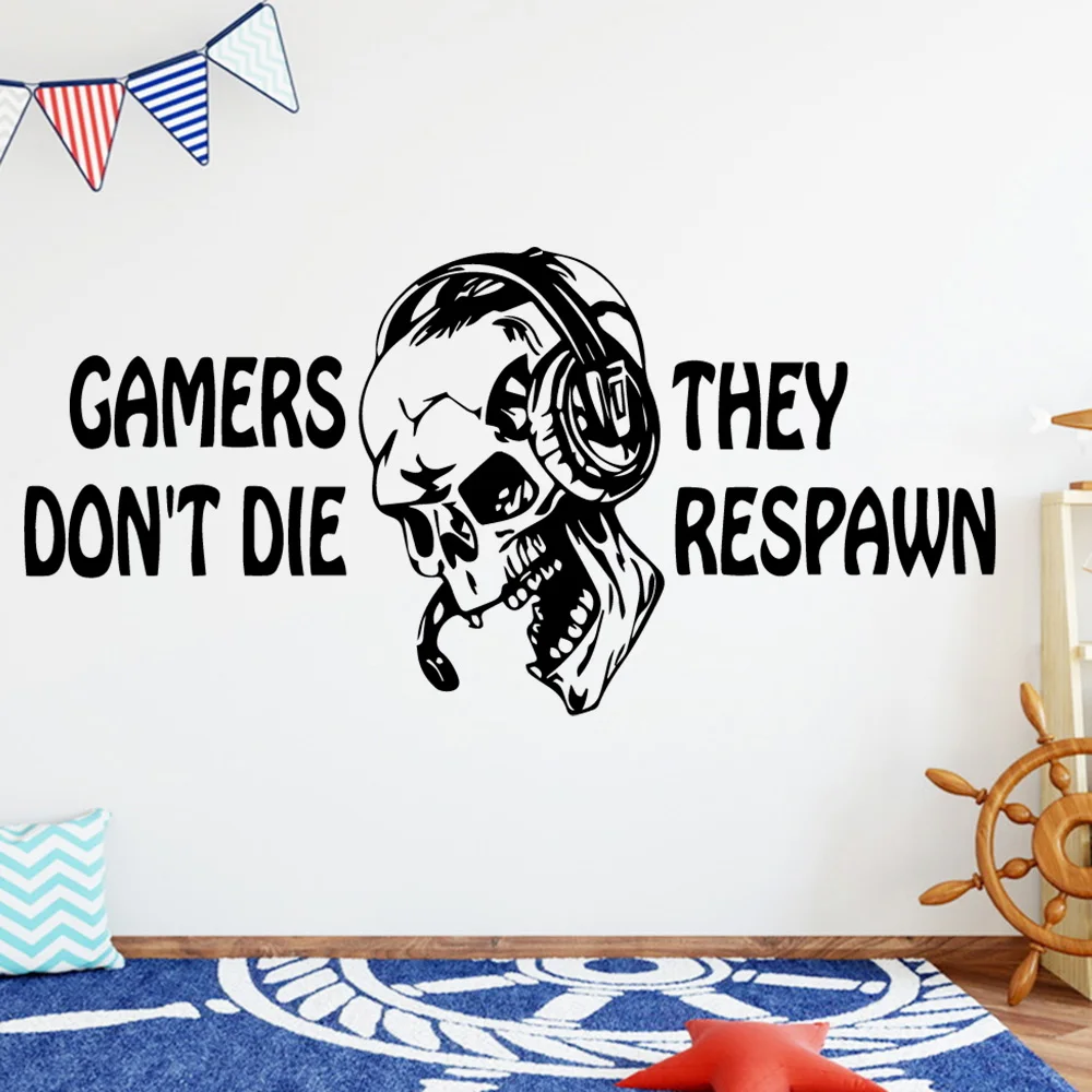 Резные игровые виниловые наклейки настенные Стикеры для гостиной геймерома