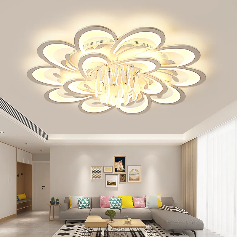 Современные светодиодные люстры белые акриловые светильники для спальни