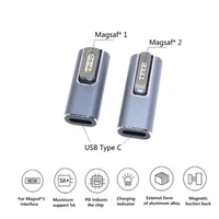 new type c magnetic usb pd adapter for apple magsafe 2 1 macbook pro usb c female fast charging 60w magnet plug converter