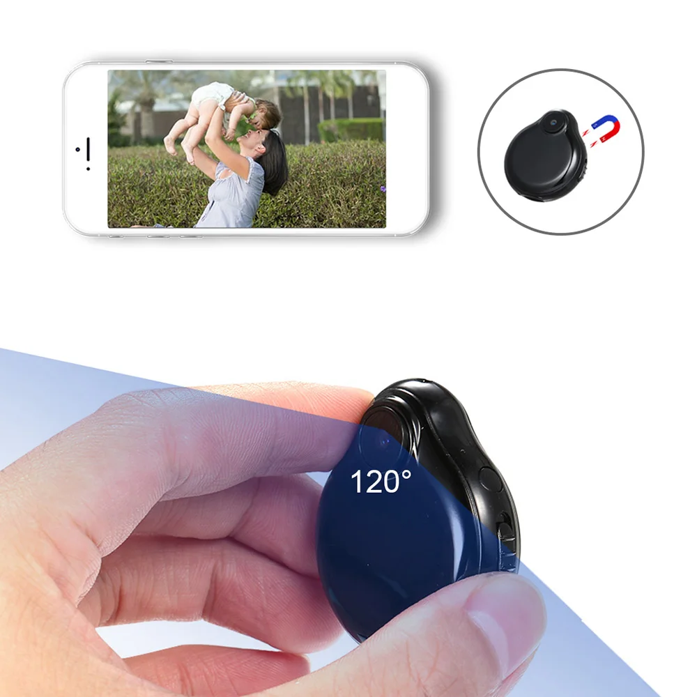 Мини камера видеонаблюдения Wi Fi ночная версия 1080P инфракрасная|Компактные