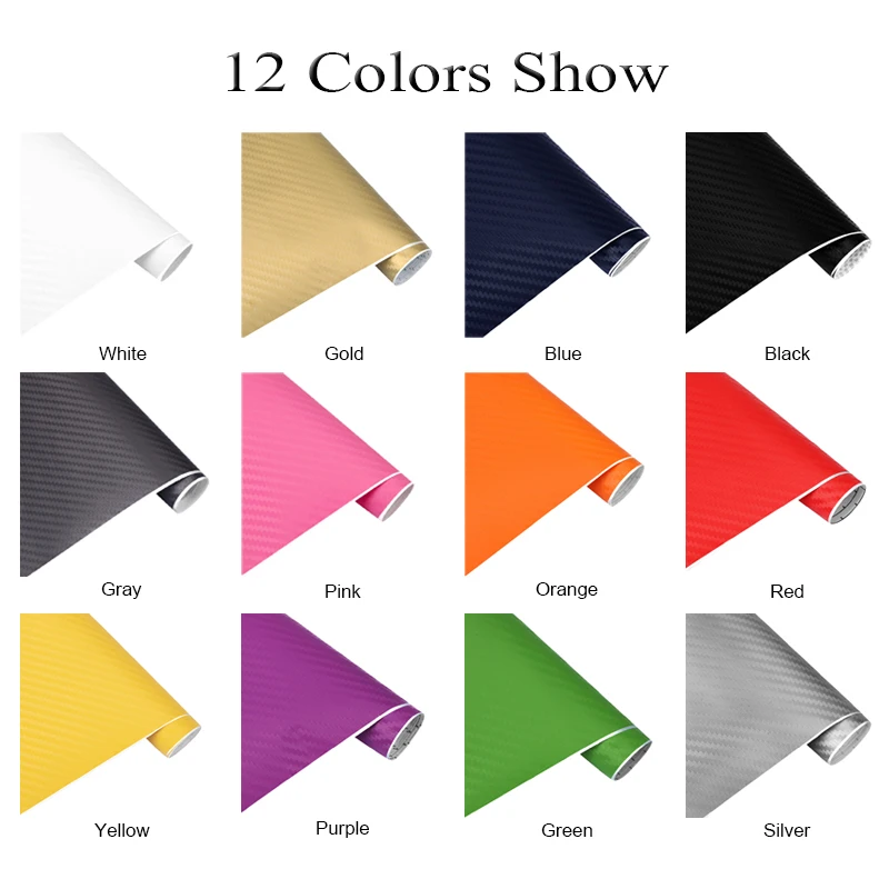 127 см * 30 3D углеродное волокно Автомобильная Наклейка Виниловая пленка