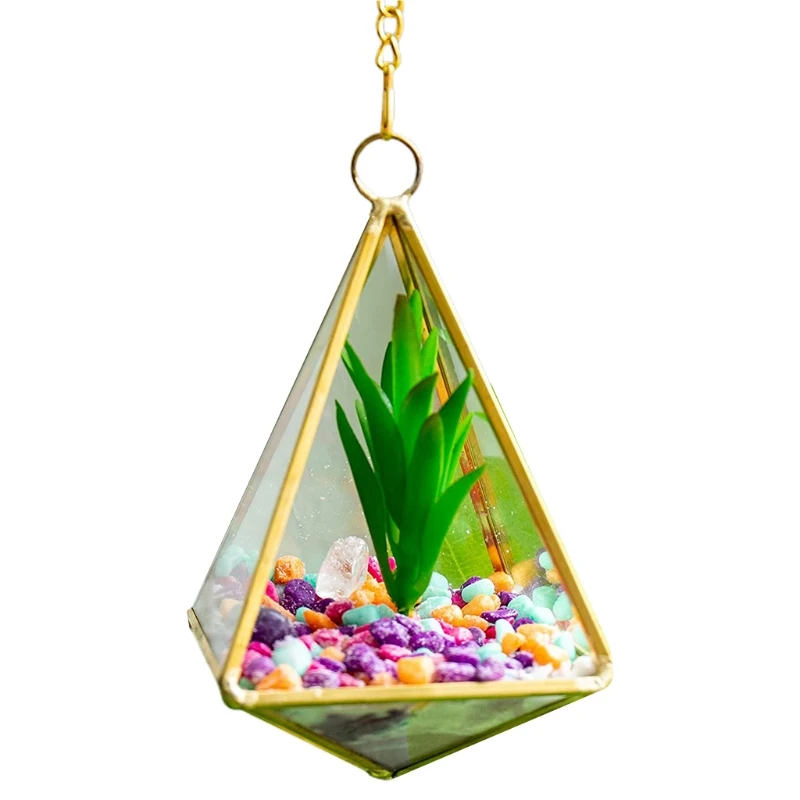 

Wall Hanging Geometric Terrarium Modern Indoor Opening Polyhedron Pot Containers