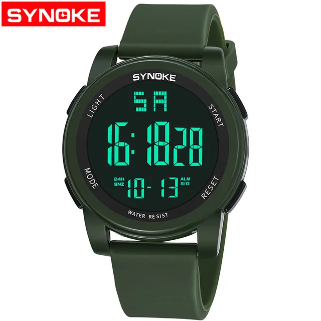 9002 green Новые светодиодные цифровые армейские часы для мужчин, 50 м, для дайвинга, для плавания, спортивные часы, модные уличные наручные часы для мужчин и женщин, Relogio Masculino - Цвет: 9002 green