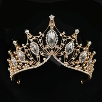 vintage queen princess metal headwear cosplay accessories bride wedding fairy crown headband women luxury hair jewelry