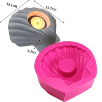 shell candle holder silicone mold diy plaster candlestick model handmade molds for candle