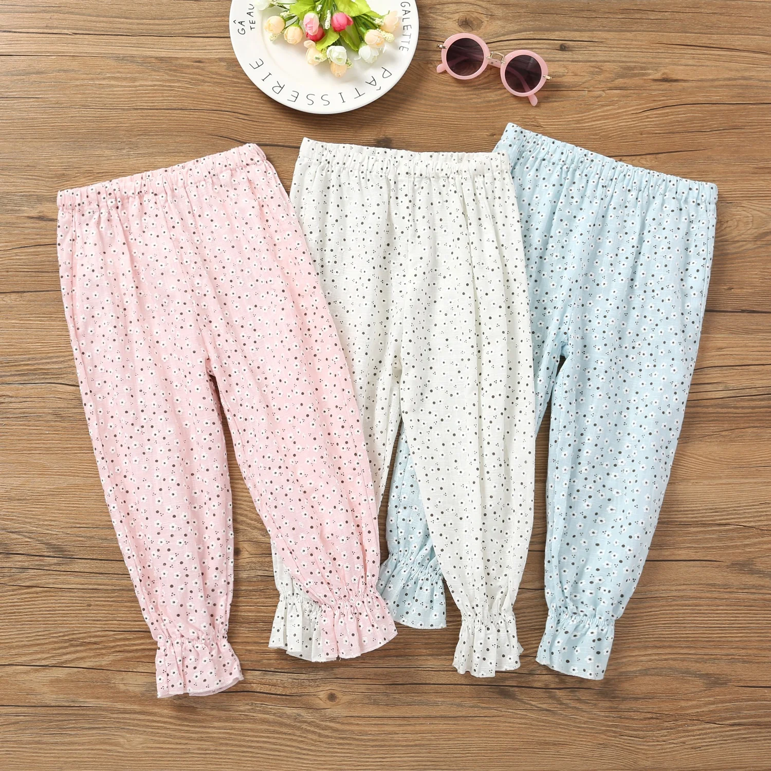 Новинка 2020 детская одежда штаны для маленьких девочек хлопковые Повседневные