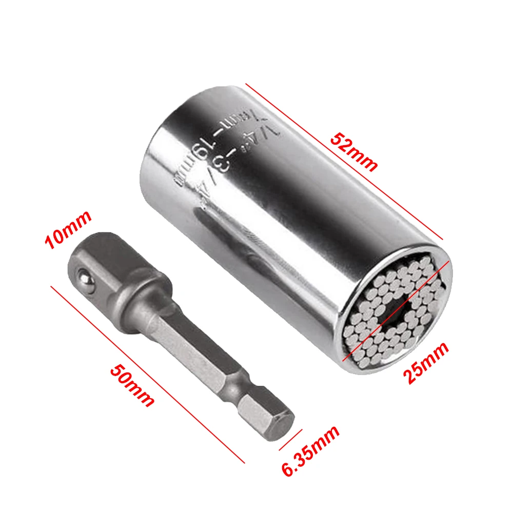 Набор универсальных головок для динамометрических ключей 7-19 мм мощная дрель