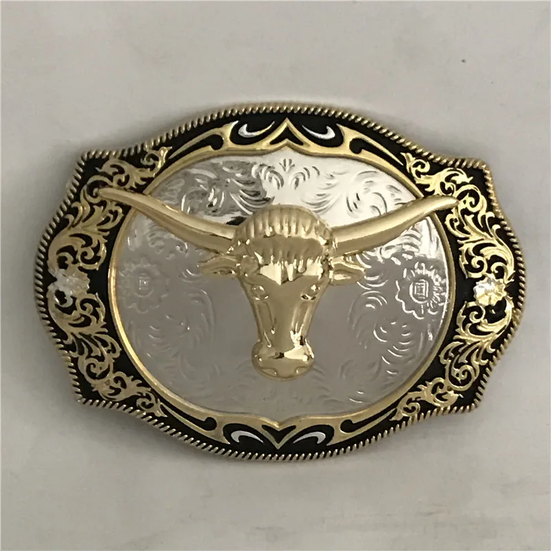 Пряжка для ремня в ковбойском стиле мужчин модный ремень с объемной головой быка
