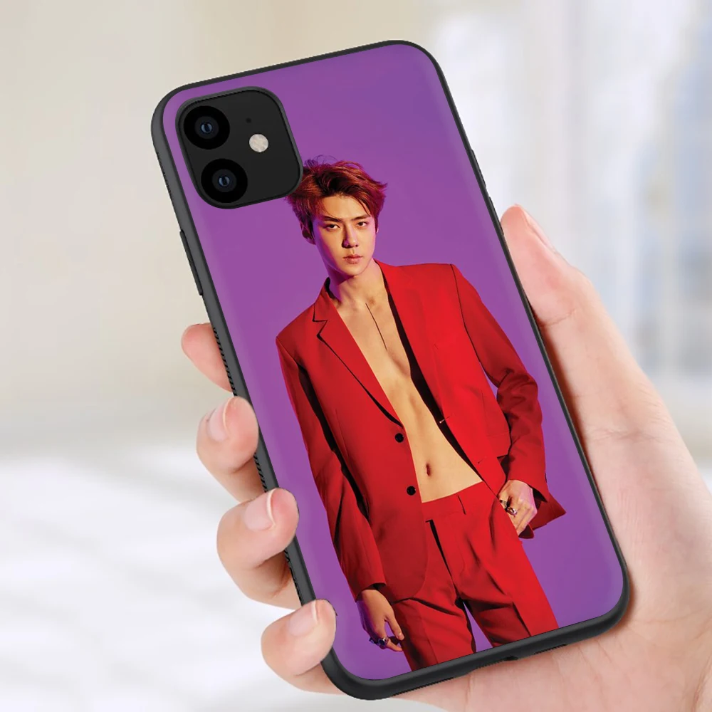 B10 EXO sehun Мягкий силиконовый чехол для телефона чехол для iPhone 5 5S SE 6 6S 7 8 plus X XR XS 11 Pro Max - Цвет: B10