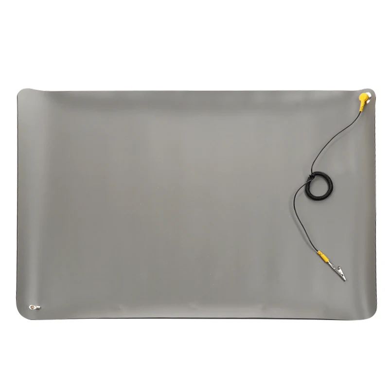 

1pc Black Desktop Anti Static ESD Grounding Mat Silicone Pad Maintenance Platform 700*500mm + Cord For PC Laptop Repair