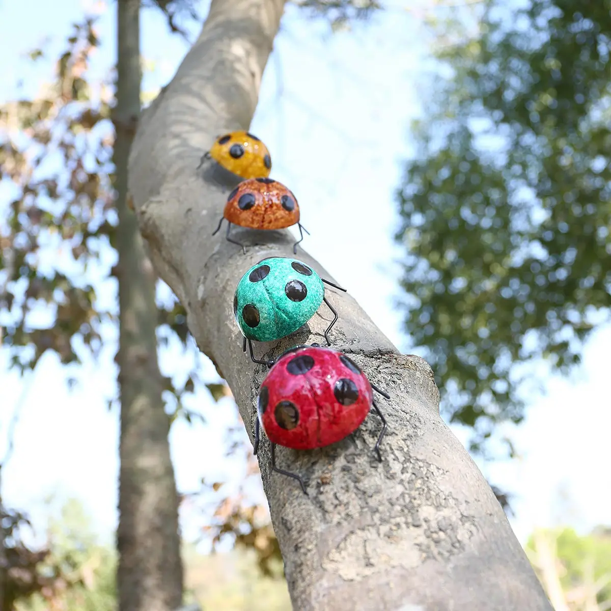 Настенное украшение Tooarts божья коровка железная мультяшная забавное для