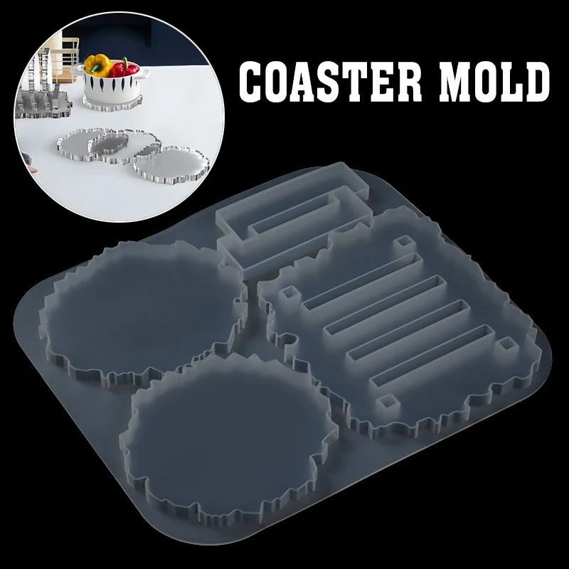 

Coaster Mat Storage Holder Silicone Mold DIY Resin Soft Craft Tray Coaster Mold Epoxy Resin Home Decoration Handmade Molds