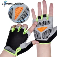 cycling half finger gloves non slip breathable outdoor sport sun protection cycling gloves skin friendly mesh fabric gloves