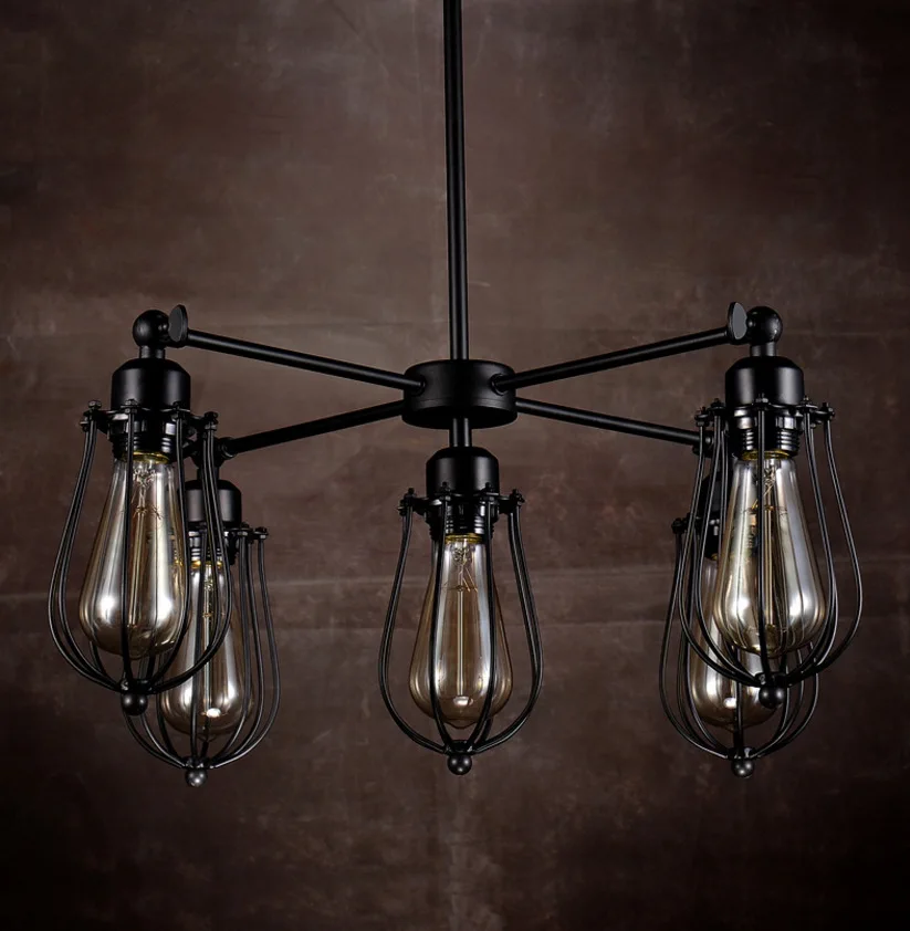 

deco chambre industrial lamp iron Home Decoration E27 Light Fixture LED pendant lights restaurant deco maison
