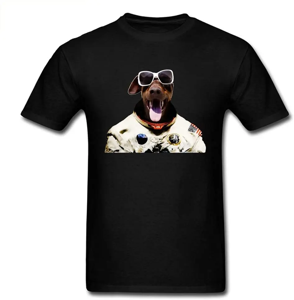 

Men T Shirts Astronaut Dream T-shirt Funny Tshirt Dog Print Summer Clothes Sweatshirts Summer Fall Tops Tees Men