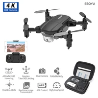 eboyu f87 mini 2 4g wifi fpv rc drone with 4k 720p hd dual camera gesture photo altitude hold foldable rc quadcopter drone toy
