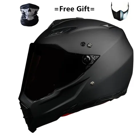 Профессиональные мотоциклетные шлемы, мотоциклетные шлемы, матовые, черные, CE