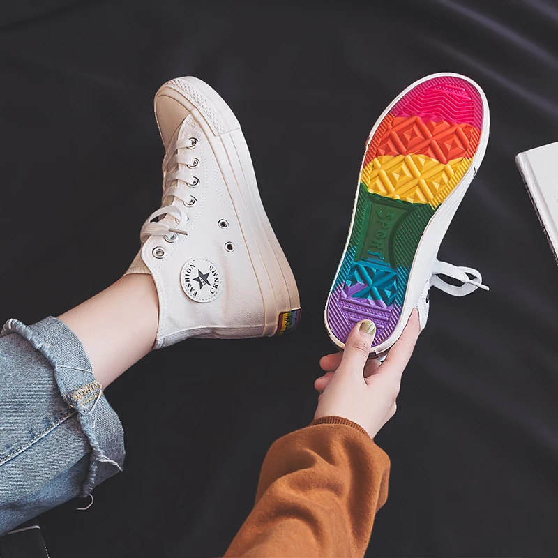 Лидер продаж женская парусиновая обувь Модные Повседневные Дышащие Высокие