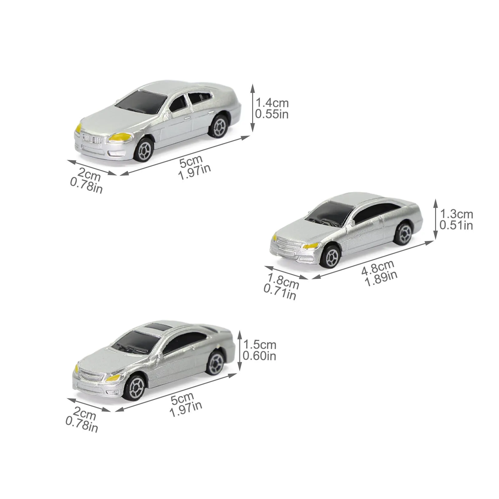 Фото Evemodel 50 шт. Модели Пластиковых автомобилей масштаб 1:87 строительный поезд пейзаж C100 №4