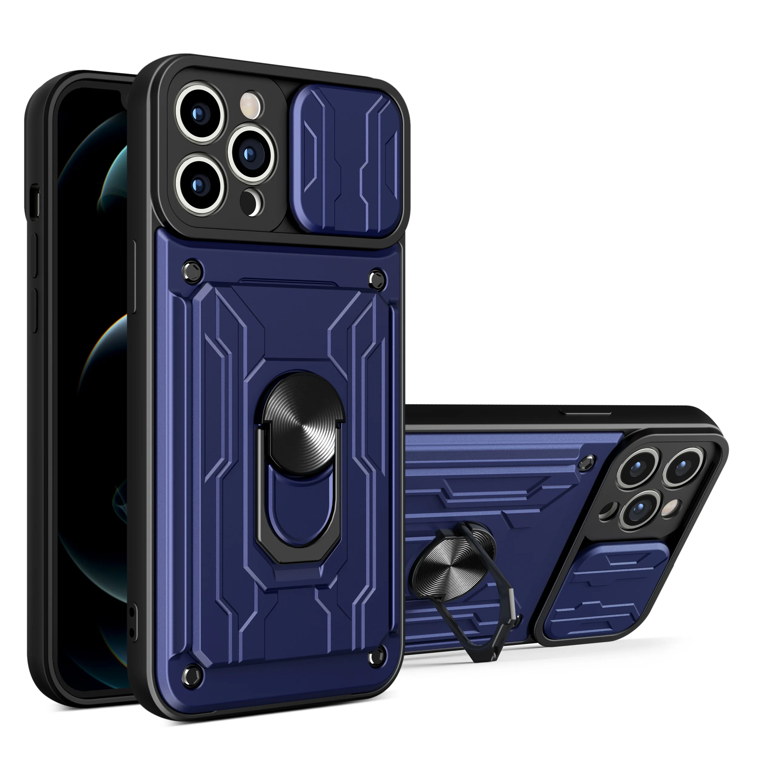 

Shockproof Armor Phone Case For Samsung Galaxy A02S M02 A03S A03 M02S A02 Multifunction Card Package Protect Bracket Back Cover