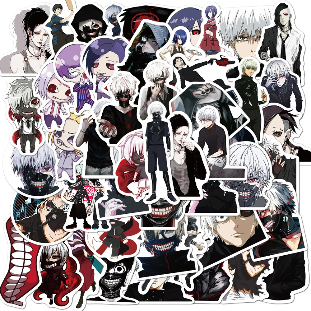 

10/30/50PCS Tokyo Ghoul Anime Stickers Laptop Water Bottle Skateboard Cars Waterproof Aesthetic Graffiti Decal Sticker Kid Toy