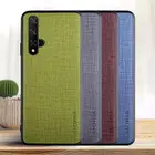 Чехол для Huawei Nova 5t, чехол с перекрестным узором из ПУ кожи, мягкий ТПУ Жесткий чехол для телефона Huawei nova 5t, чехол