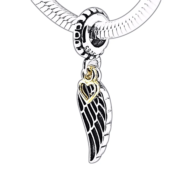 Браслеты из серебра 100% пробы с подвесками в виде крыльев Ангела | Украшения и