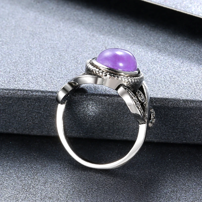 Vinregem Branded 925 Solid Sterling Silver Round Amethyst Gemstone Birthstone Anniversary Ring Fine Jewelry Gifts Drop Shipping | Украшения