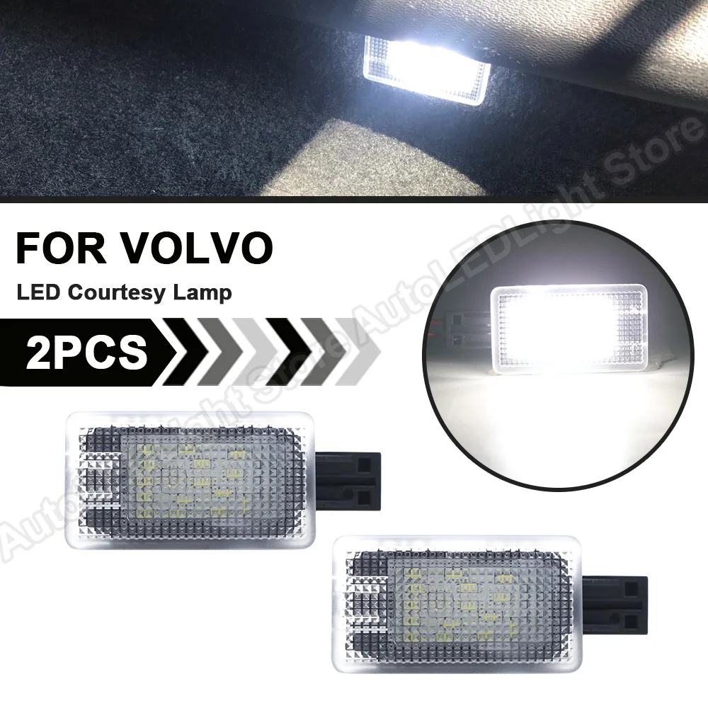 

2Pcs LED Courtesy Luggage Trunk Boot Light Footwell Welcome Door Lamp For Volvo V40 V40CC V60 S60 S80 XC40 XC60 XC90 OEM:1286317