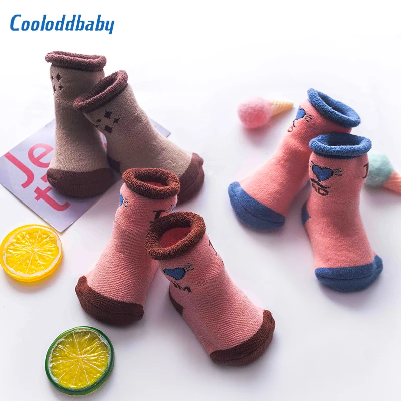 3 pairs/lot Baby socks Autumn Winter Cotton Newborn Infant Baby Girl Boy Kids Warm Socks Children Cute thick Mid tube socks