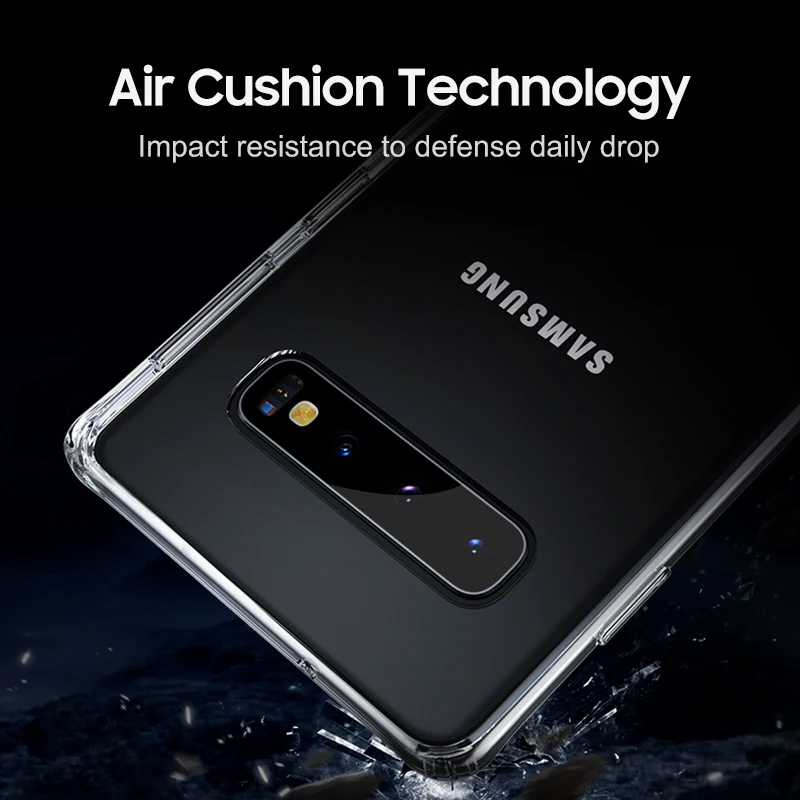 Benks Мягкий ТПУ чехол + крышка из закаленного стекла Прозрачный для телефона samsung S10