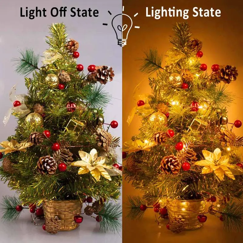 Рождественская светодиодная гирлянда с светильник кой s Pinecone Deer Tree праздничное