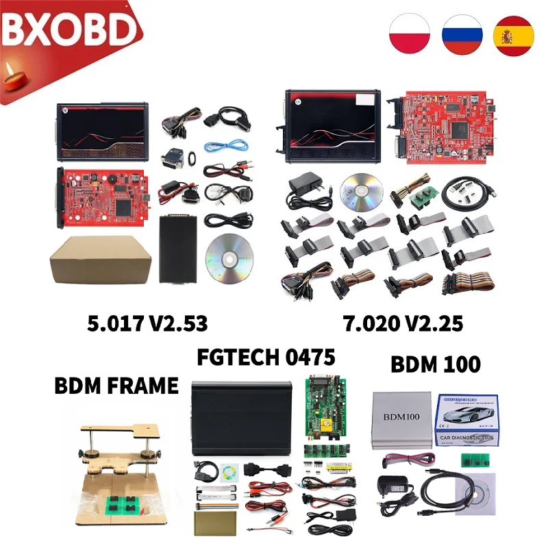 BDM Рамка BDM100 полный ECU Программатор Онлайн Красный V2.53 V5.017 чип инструмент для